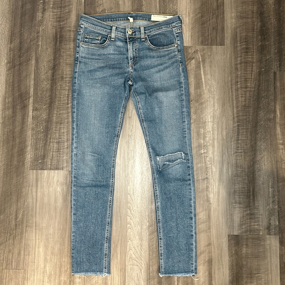 Rag & Bone Skinny Distressed Jeans - 28